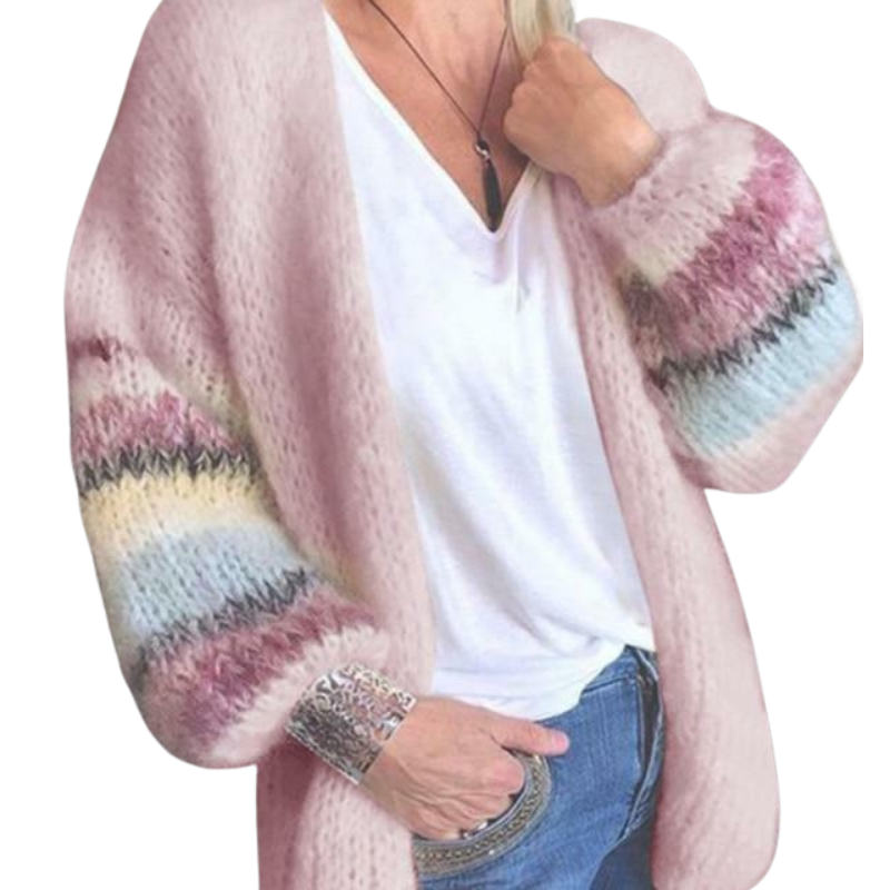 Selina stickad cardigan med mjuka ärmar