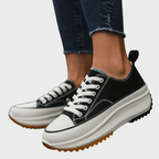 Damskor med tjock sula och räfflad design