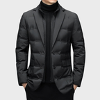 Herrjacka med quiltad design och fickor