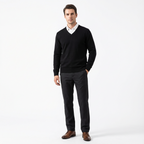 Stickad Tröja med Rund Halsringning för Herr