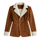 Lillia varm jacka med mjuk teddykrage