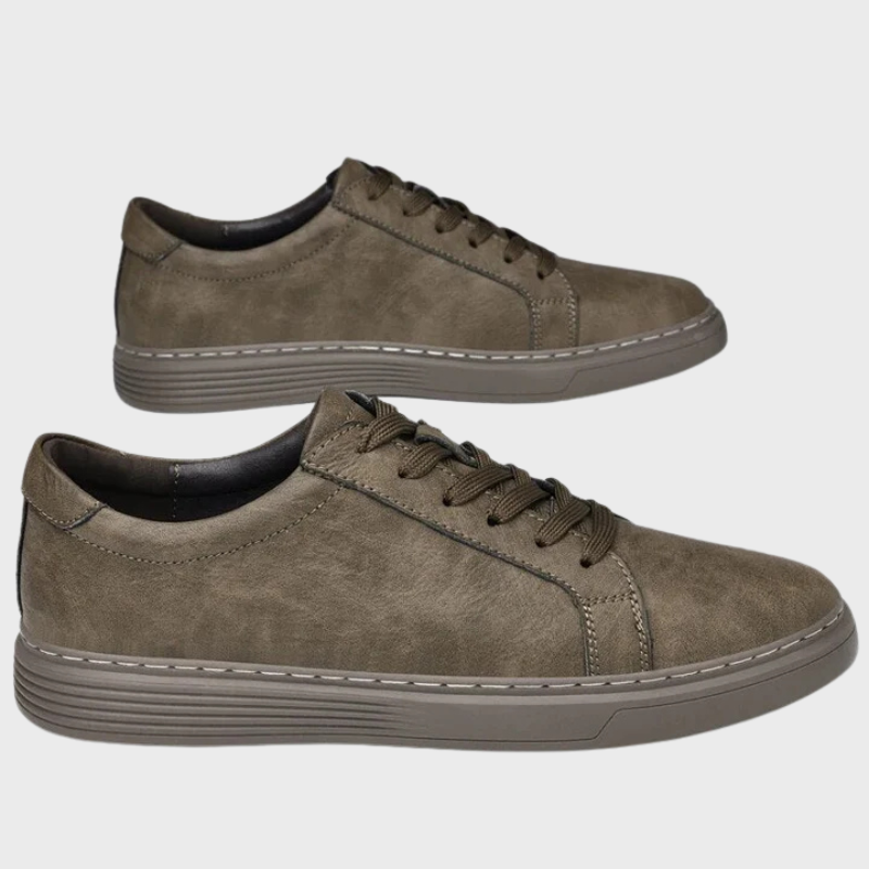 Herrsneakers med snörning och låg sula