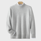 Damtröja med hög ribbad krage och mjuk passform