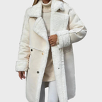 Vinterkappa i mjuk teddy för kvinnor