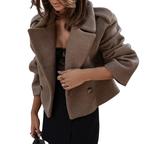 Damblazer med dubbelknäppning och kort passform