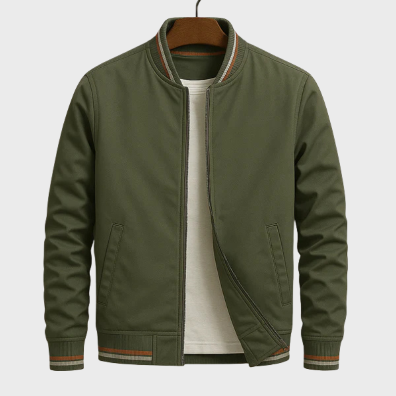 Klassisk herrjacka med randig krage