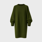 Oversize mysig stickad tröja för kvinnor