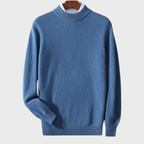 Damtröja med hög ribbad krage och mjuk passform