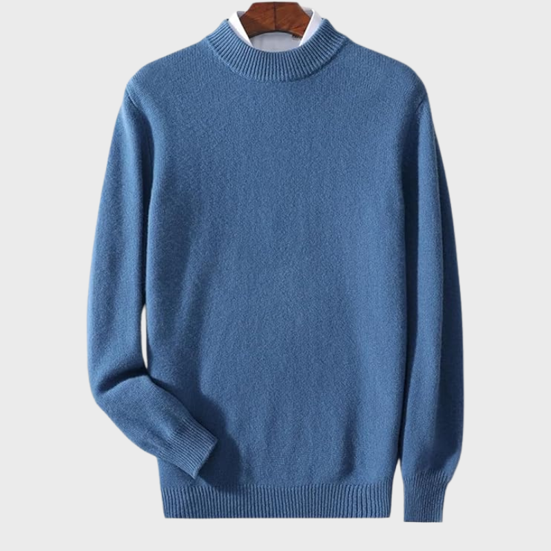 Damtröja med hög ribbad krage och mjuk passform