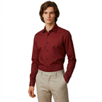 Långärmad Skjorta med Knäppning framtill för Herr