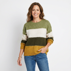 Stickad Tröja med Avslappnad Passform för Dam