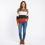 Stickad Tröja med Avslappnad Passform för Dam