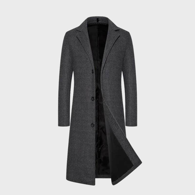 Herrkappa med enkelknäppning och krage