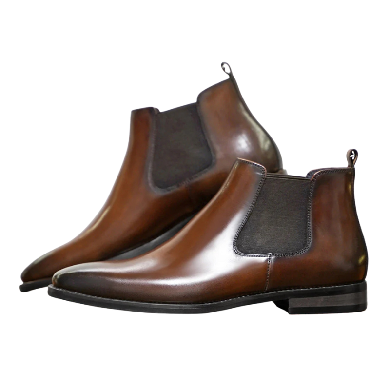 Herrstövlar med resår och låg klack