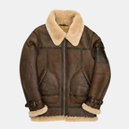 Jacka för herr med fårfoder och dragkedja