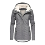 Vattentät vinterjacka för kvinnor med huva