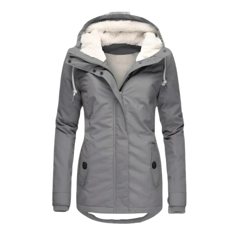Vattentät vinterjacka för kvinnor med huva