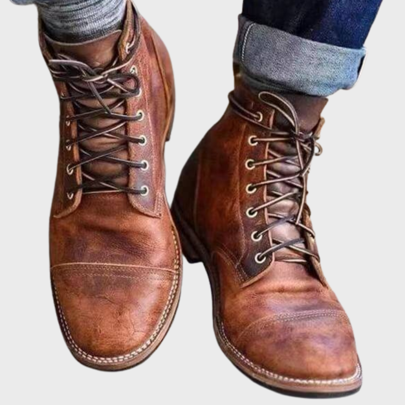 Herrkängor med snörning och tåhätta