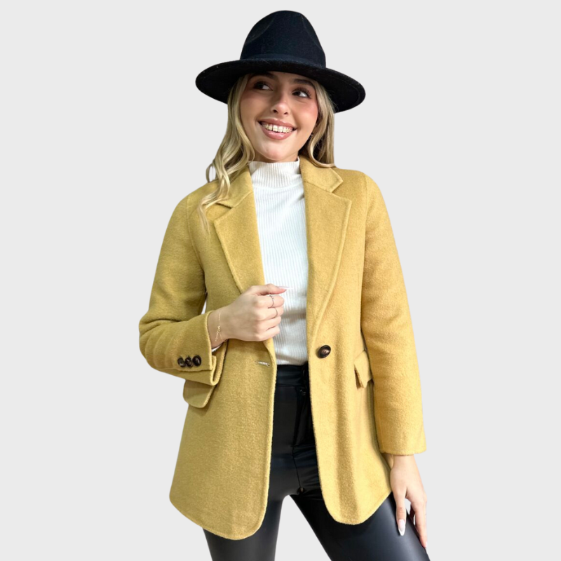 Välskuren damkavaj med enkelknäppning