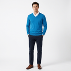 Stickad Tröja med Rund Halsringning för Herr