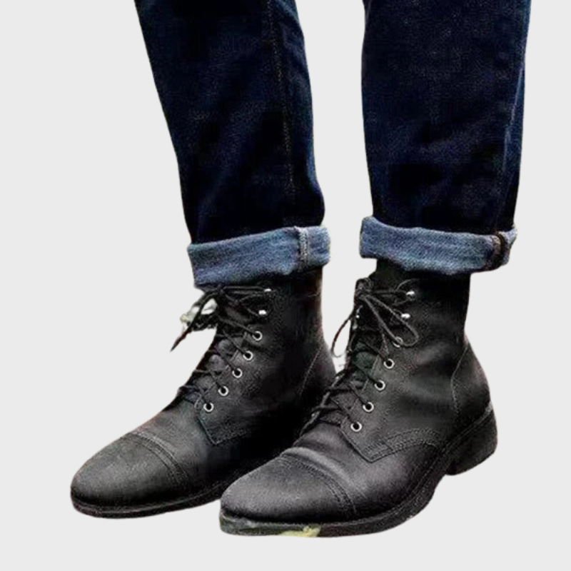 Herrkängor med snörning och tåhätta