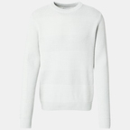 Stickad herrtröja med rund hals