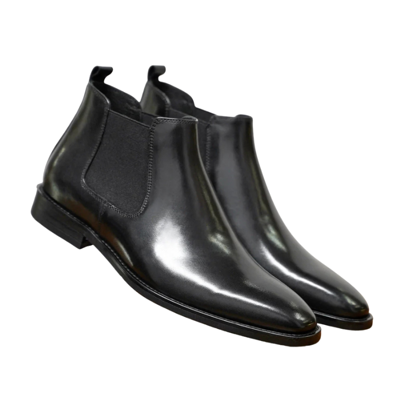 Herrstövlar med resår och låg klack