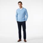 Stickad Tröja med Rund Halsringning för Herr