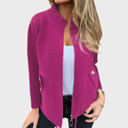 Kofta med dragkedja och eleganta fickdetaljer