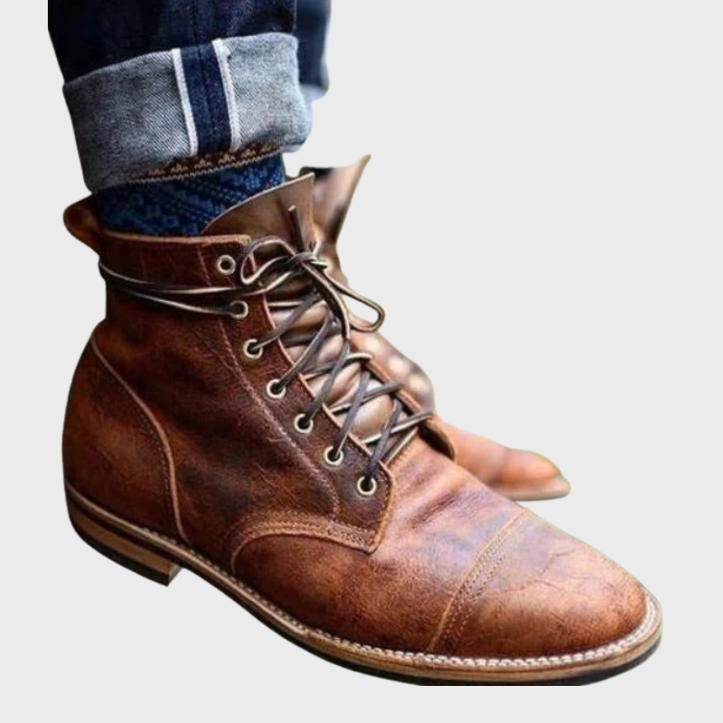 Herrkängor med snörning och tåhätta