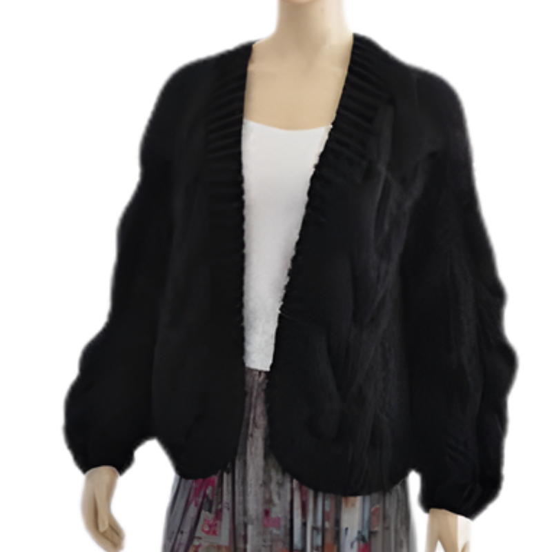 Mjuk klassisk stickad kofta för moderna kvinnor