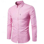 Herrskjorta i slim fit med button-down krage och lång ärm